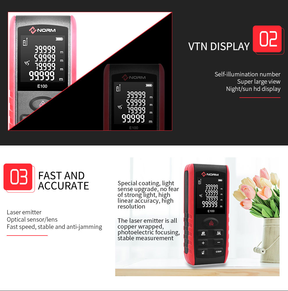 E series laser distance meter details (4)